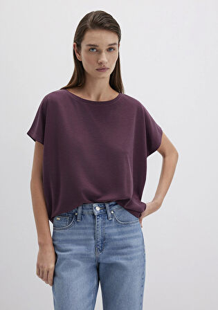 Lux Touch TENCEL TM Modal Kahverengi Basic Tişört 167245-70421