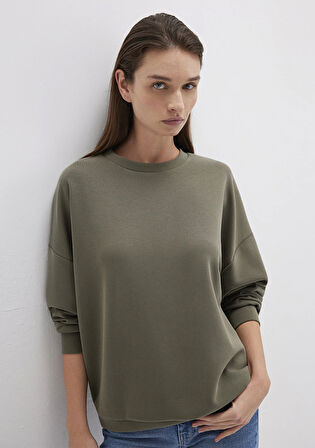 Lux Touch TENCEL TM Modal MavKahverengi Sweatshirt 168837-87538