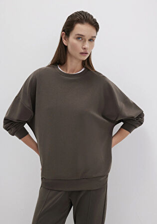 Lux Touch TENCEL TM Modal MavKahverengi Sweatshirt 168837-90707