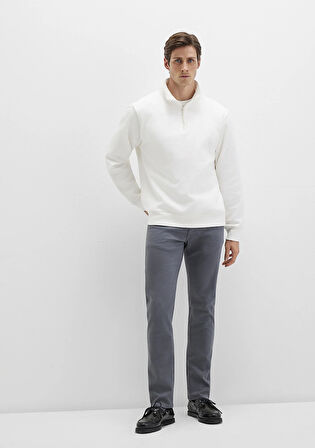 Jake Sisli Gri Gabardin Pantolon 0042290683