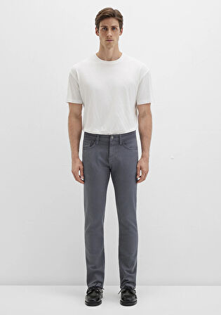 Jake Sisli Gri Gabardin Pantolon 0042290683