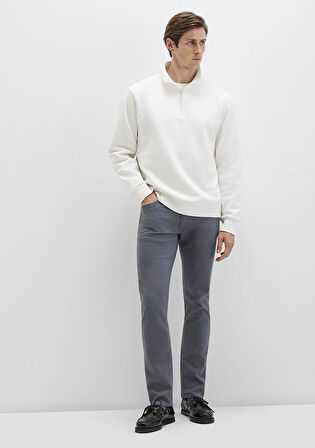 Jake Sisli Gri Gabardin Pantolon 0042290683