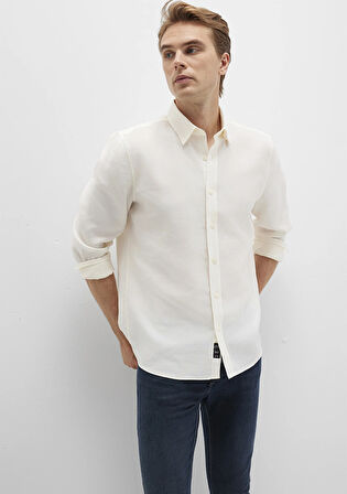 Ekru Tencel TM Liyosel Gömlek 0211659-70057