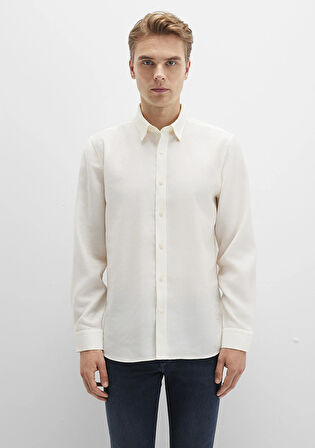 Ekru Tencel TM Liyosel Gömlek 0211659-70057