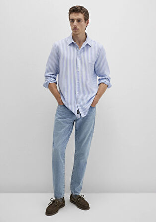 Çizgili Mavi Gömlek 0211693-90912