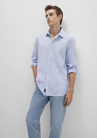 Çizgili Mavi Gömlek 0211693-90912