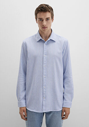 Çizgili Mavi Gömlek 0211693-90912