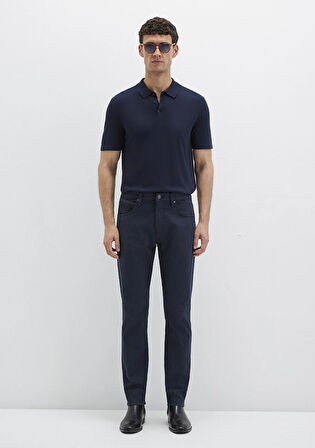 Milan Mavi Black Koyu Mavi Gabardin Pantolon 0081090690