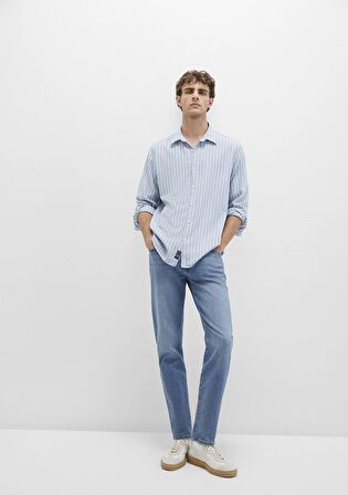 Çizgili Mavi Gömlek 0211709-90932