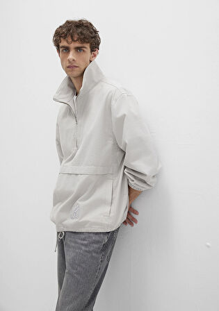 Yarı Fermuarlı Kanguru Cepli Gri Sweatshirt 0211684-70074