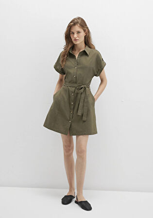 Yeşil Mini Elbise 1310723-71549