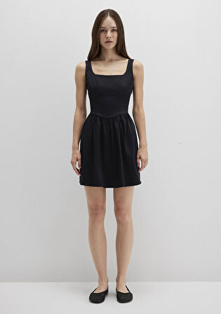 Siyah Mini Elbise 1310724-900