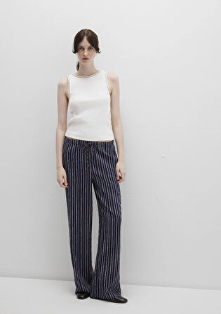 Lacivert Çizgili Pantolon 1011024-89853