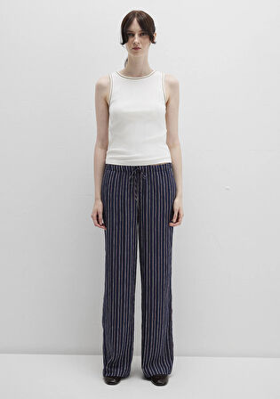 Lacivert Çizgili Pantolon 1011024-89853