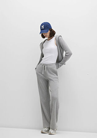 Dokulu Gri Eşofman Altı 1011033-80018