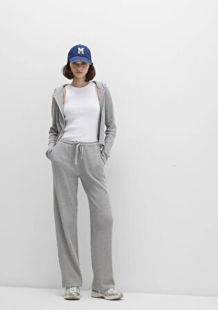 Dokulu Gri Eşofman Altı 1011033-80018