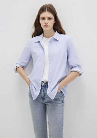 Çizgili Mavi Gömlek 1211199-81963