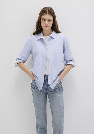 Çizgili Mavi Gömlek 1211199-81963