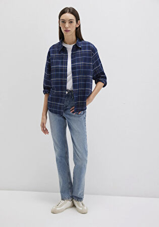 Kareli Lacivert Gömlek 1211202-83150