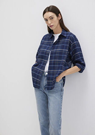 Kareli Lacivert Gömlek 1211202-83150