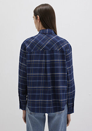 Kareli Lacivert Gömlek 1211202-83150