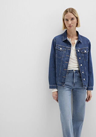 Karla 90lar Koyu Mavi Jean Ceket 110154-91001