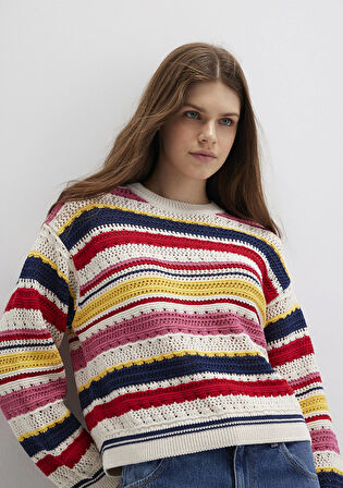 Jakarlı Renkli Kazak 1710777-91010