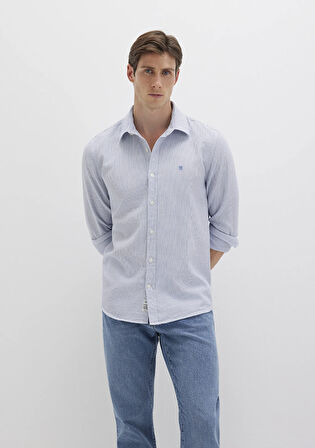 Çizgili Mavi Gömlek 0211653-90862