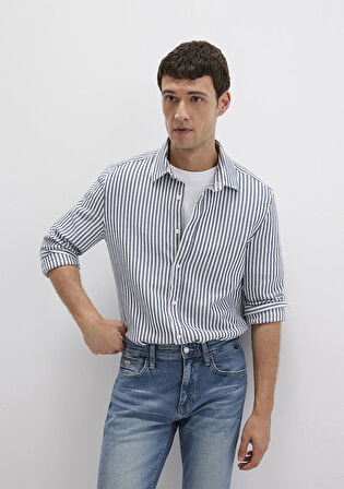 Çizgili Lacivert Gömlek 0211692-90911