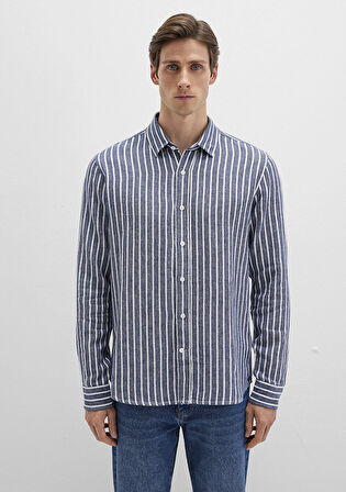 Mavi 0211698-90917 Çizgili Renkli Gömlek