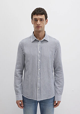 Çizgili Lacivert Gömlek 0211692-90911