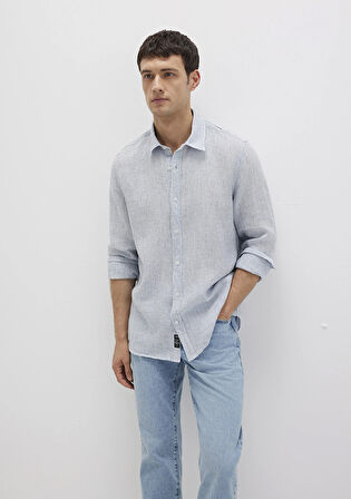 Çizgili Mavi Gömlek 0211694-90913