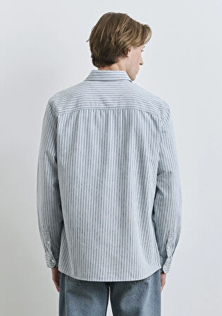 Çizgili Mavi Gömlek 0211696-90915