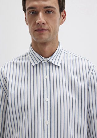 Mavi 0211705-90928 Çizgili Lacivert Gömlek