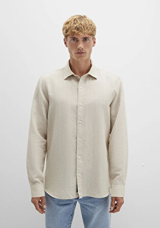 Çizgili Bej Gömlek 0211704-90925