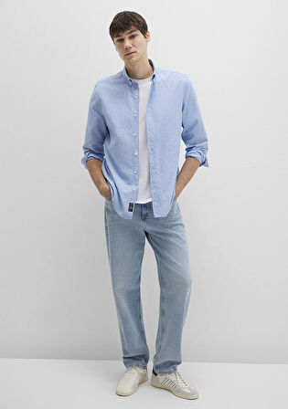 Çizgili Mavi Gömlek 0211710-90934