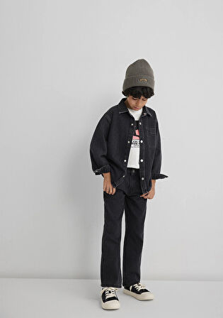 Bob 90lar Antrasit Denim Jean Gömlek 6210000-89447