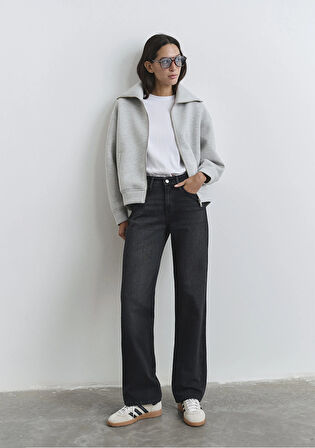 Jane Classic Denim Koyu Gri Smoke Jean Pantolon 1010917-90505