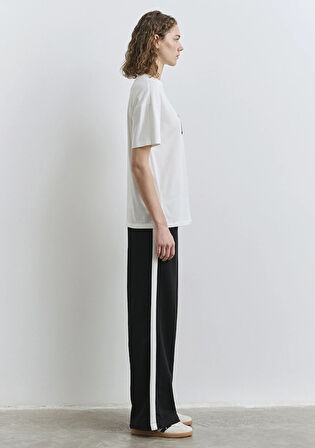 Mavi Logo Baskılı Ekru Tişört 1613333-70057