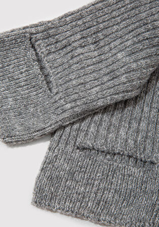 Yün Karışımlı Gri Bot Çorabı 1913573-27063