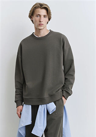 MV91 Sırt Baskılı Yeşil Sweatshirt 0S10405-71542
