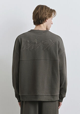 MV91 Sırt Baskılı Yeşil Sweatshirt 0S10405-71542