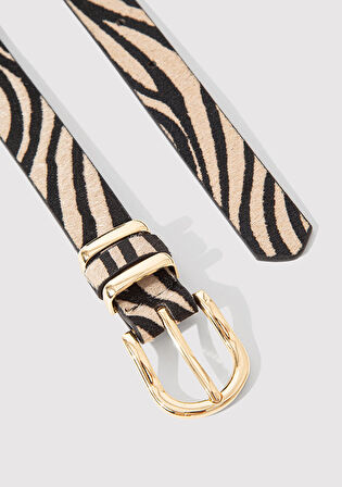 Zebra Desenli Suni Deri Kemer 1913570-900