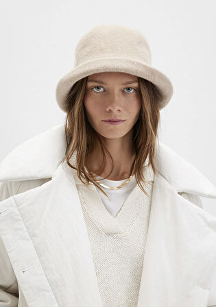 Yün Karışımlı Bej Şapka 1911759-70055
