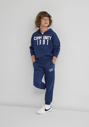 Baskılı Lacivert Eşofman Altı 6010018-70721