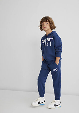 Baskılı Lacivert Eşofman Altı 6010018-70721