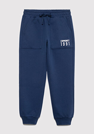 Baskılı Lacivert Eşofman Altı 6010018-70721