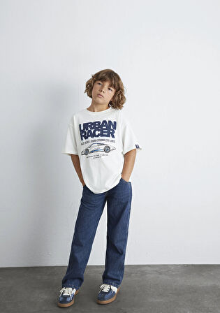 Baskılı Ekru Tişört 6610364-70057