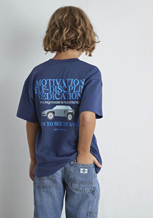 Baskılı Lacivert Tişört 6610363-87737