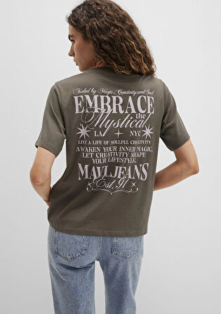 Mavi Jeans Baskılı Yeşil Tişört 1613487-71550